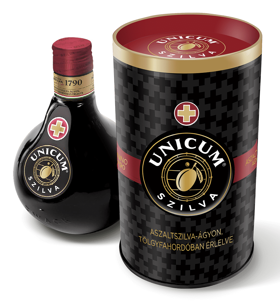 Likér Unicum Szilva Bylinný 34,5% 0,5l Plech 2023